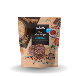 NATURATTA BISCOITO DE ARROZ INTEGRAL CHOCOLATE MEIO AMARGO 60G