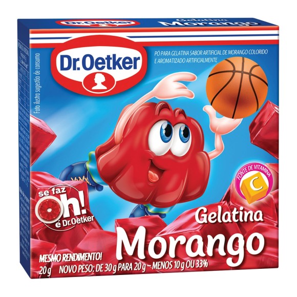 GELATINA SABOR MORANGO - DR. OETKER 20G